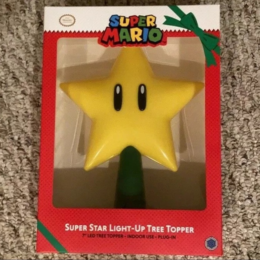Super Mario super star light up tree topper
